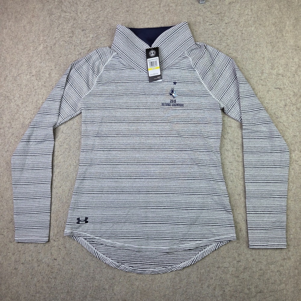 Under Armour Under Womens Zinger Pullover Blue Striped Womens Size‎ M NEW
